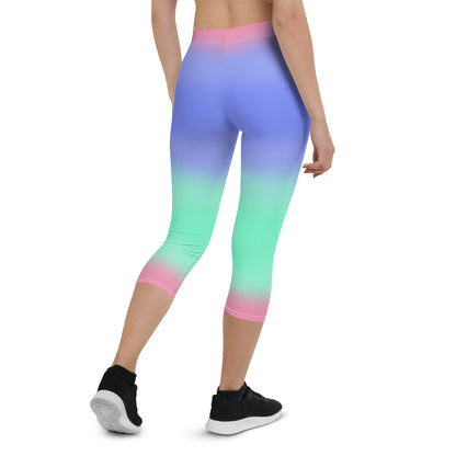 Pastel Gradient Capri Leggings