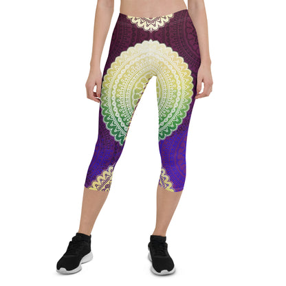 Mandalas Capri Leggings