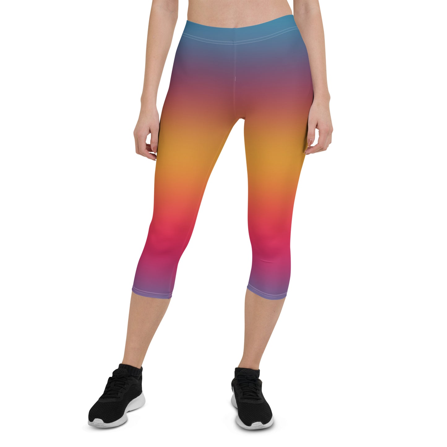 Sunset Gradient Capri Leggings