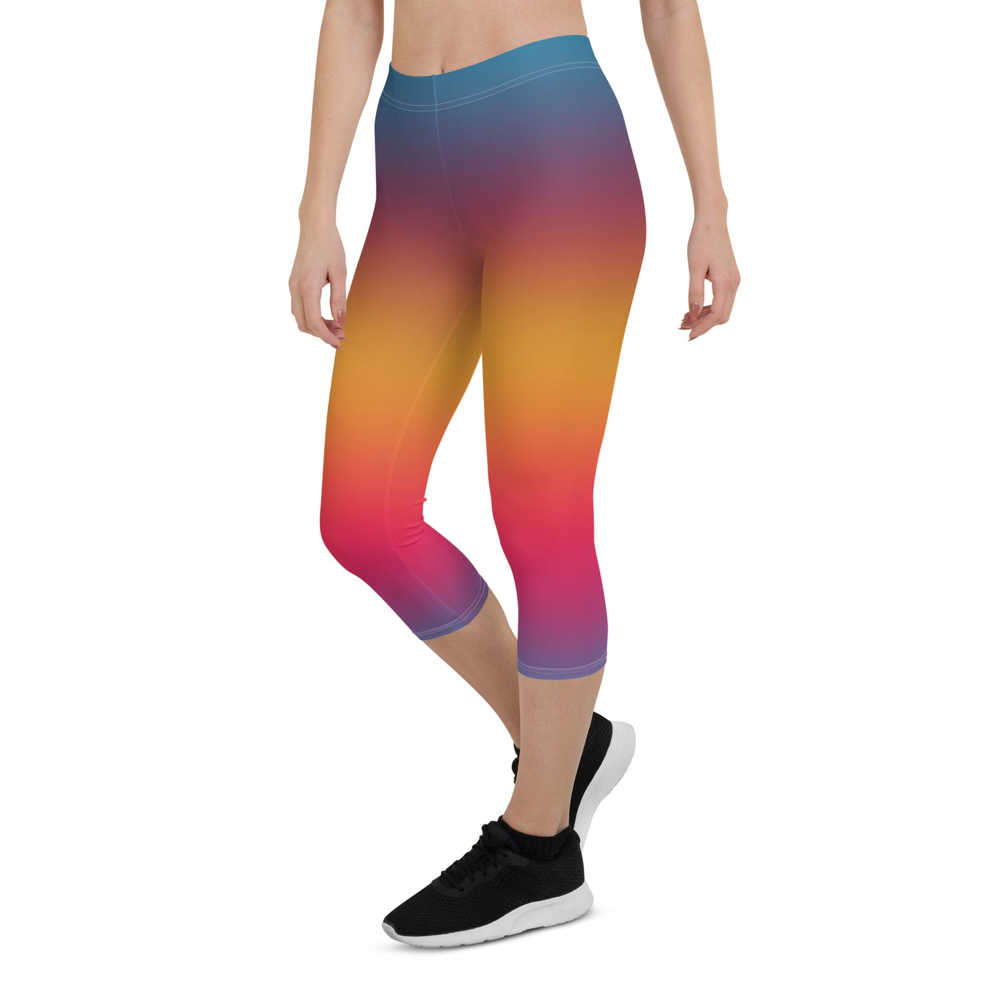 Sunset Gradient Capri Leggings