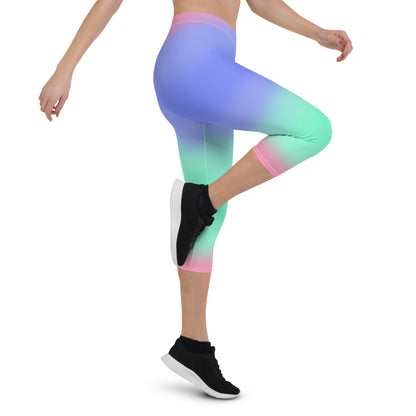 Pastel Gradient Capri Leggings