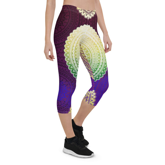 Mandalas Capri Leggings