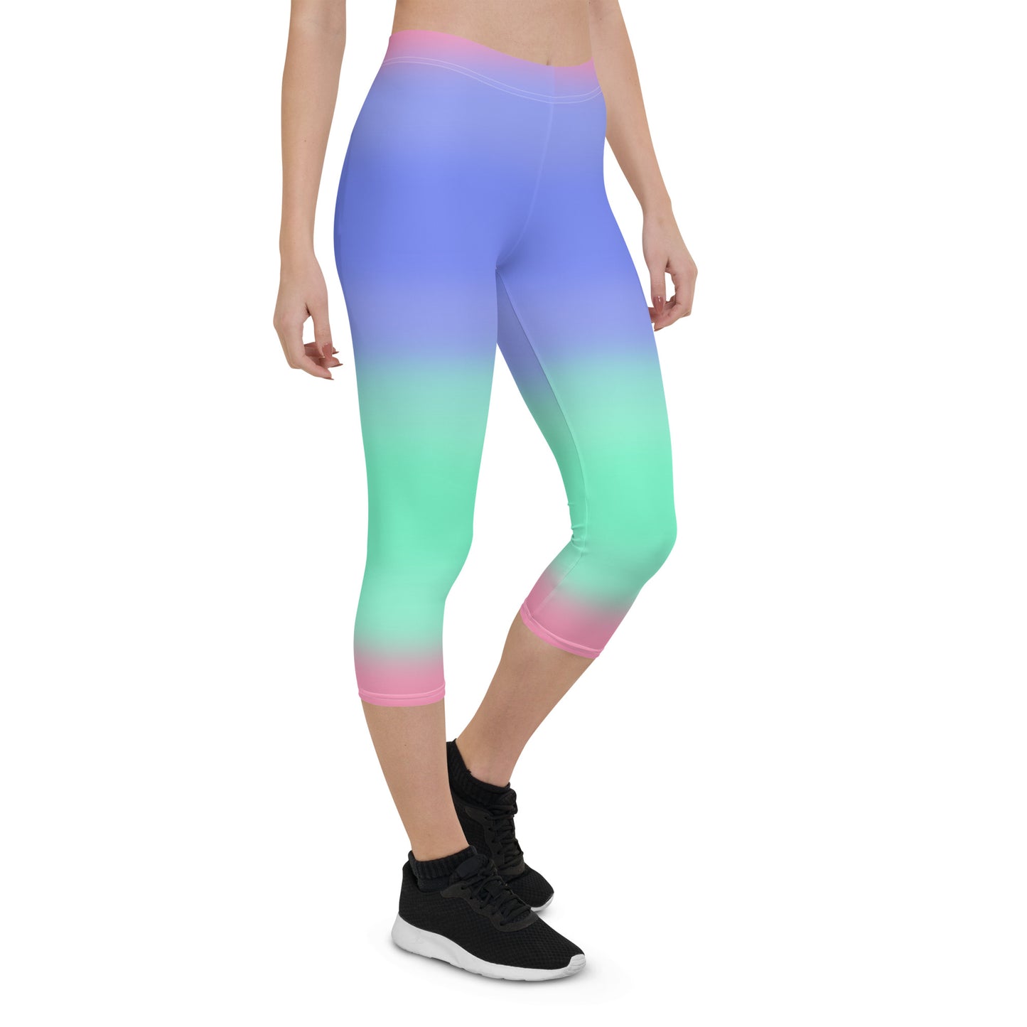 Pastel Gradient Capri Leggings