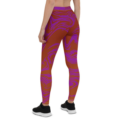 Magenta Marble Leggings