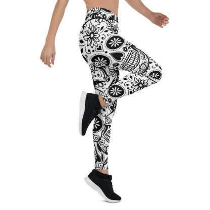 Black and White Skull Leggings