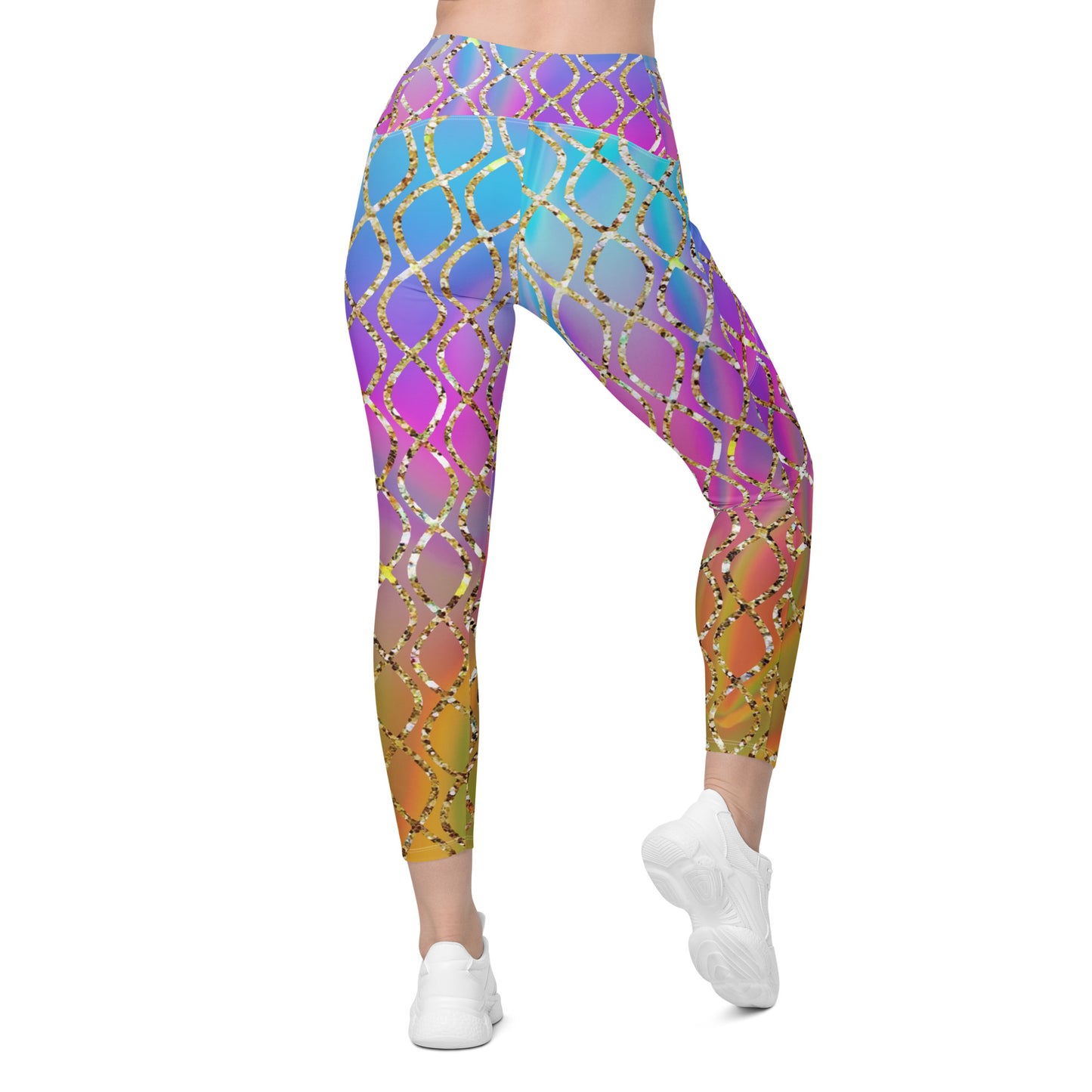 Metallic Scales Leggings with pockets