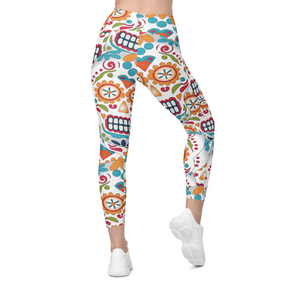 Color Skull Leggings with pockets