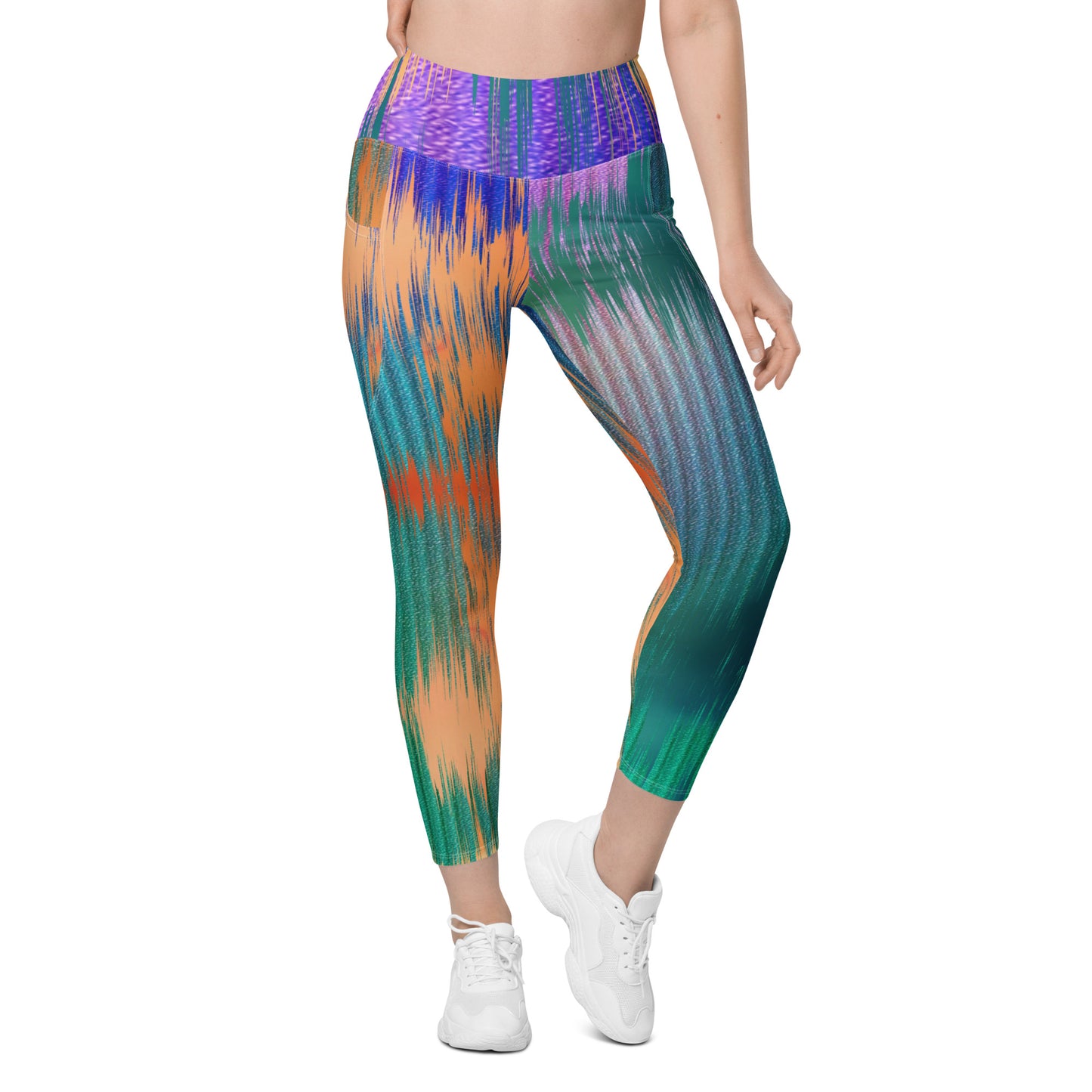 Abstract Sketch Leggings with pockets