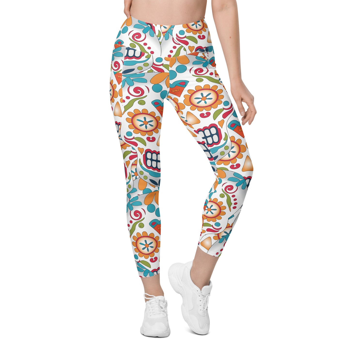 Color Skull Leggings with pockets