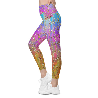 Metallic Scales Leggings with pockets