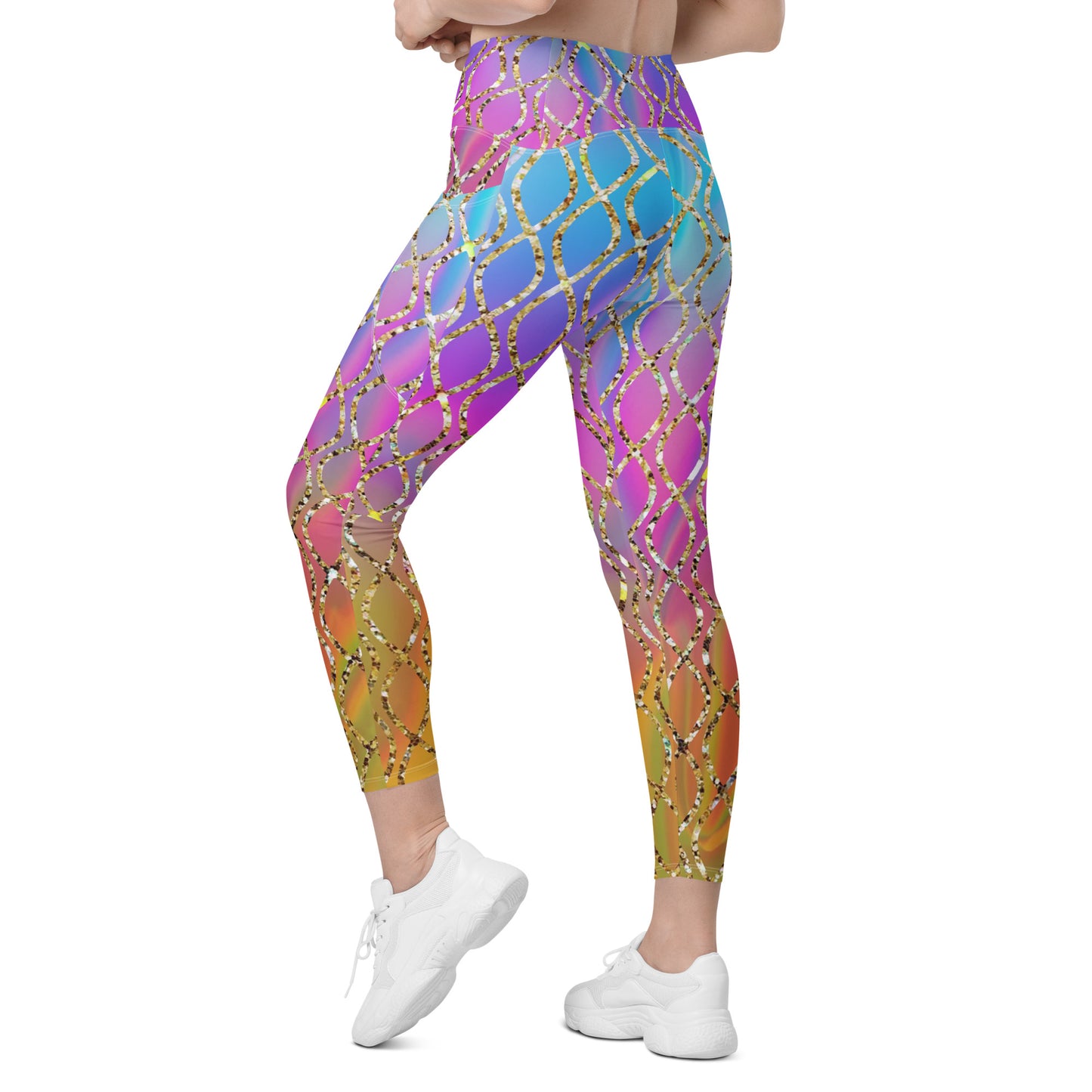 Metallic Scales Leggings with pockets