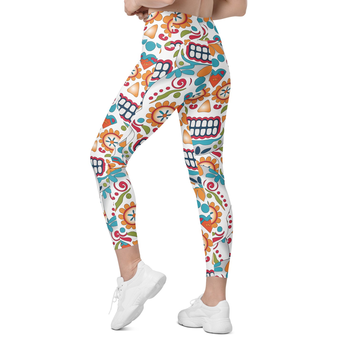 Color Skull Leggings with pockets