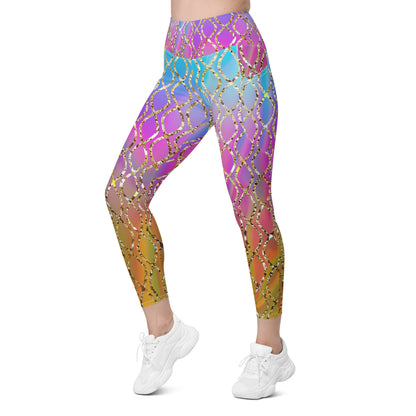 Metallic Scales Leggings with pockets