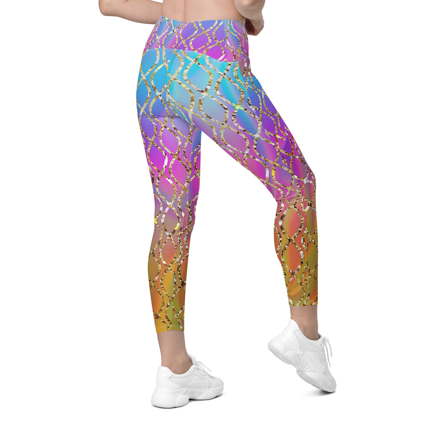 Metallic Scales Leggings with pockets