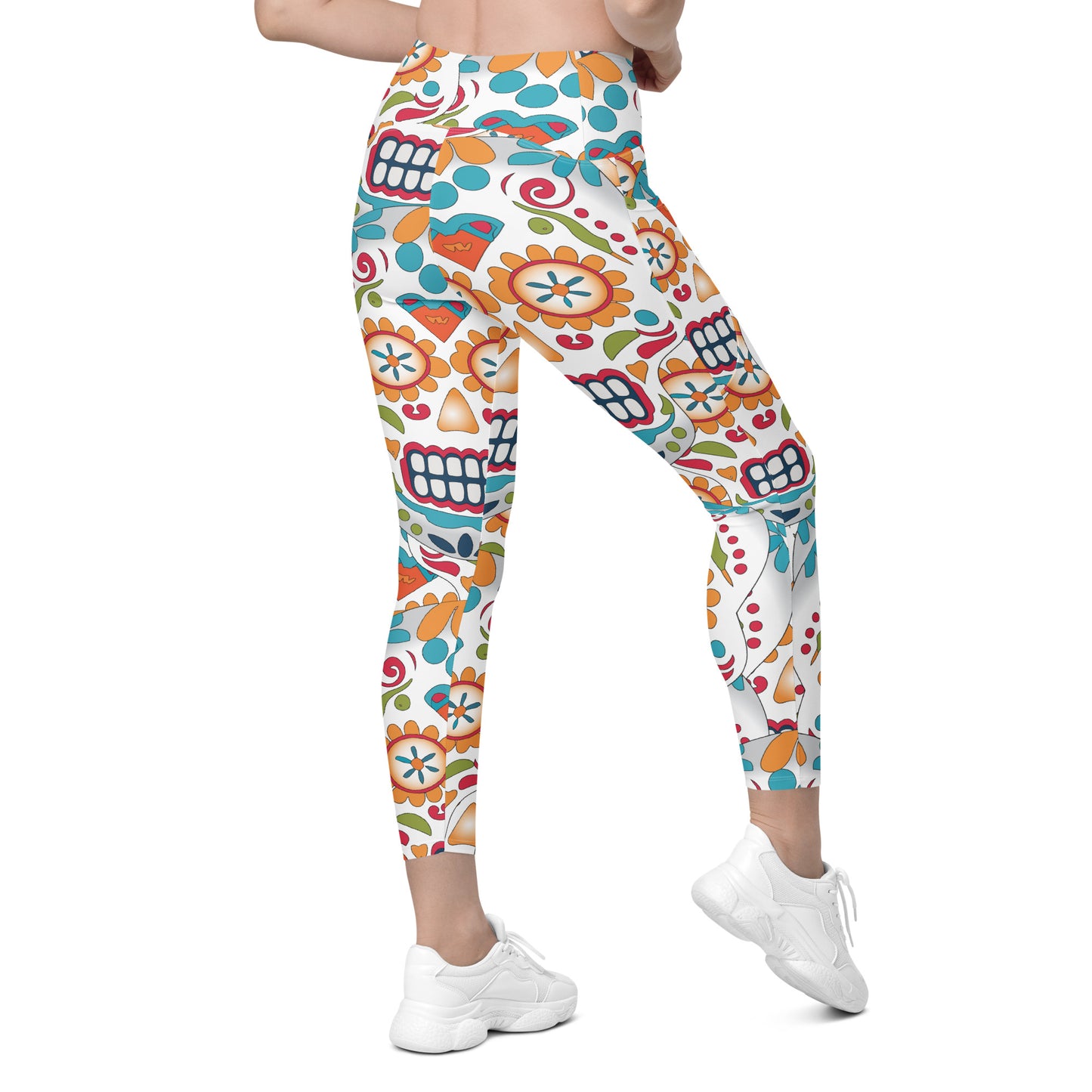 Color Skull Leggings with pockets