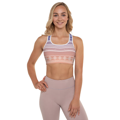 Sunset Tribal Padded Sports Bra