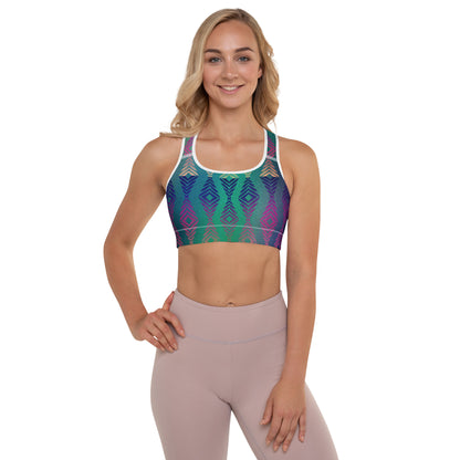 Gradient Tribal Padded Sports Bra