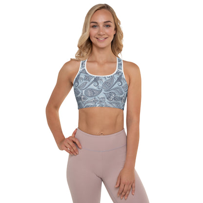 Paisley Padded Sports Bra