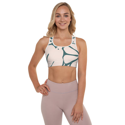 Abstract Dove Padded Sports Bra