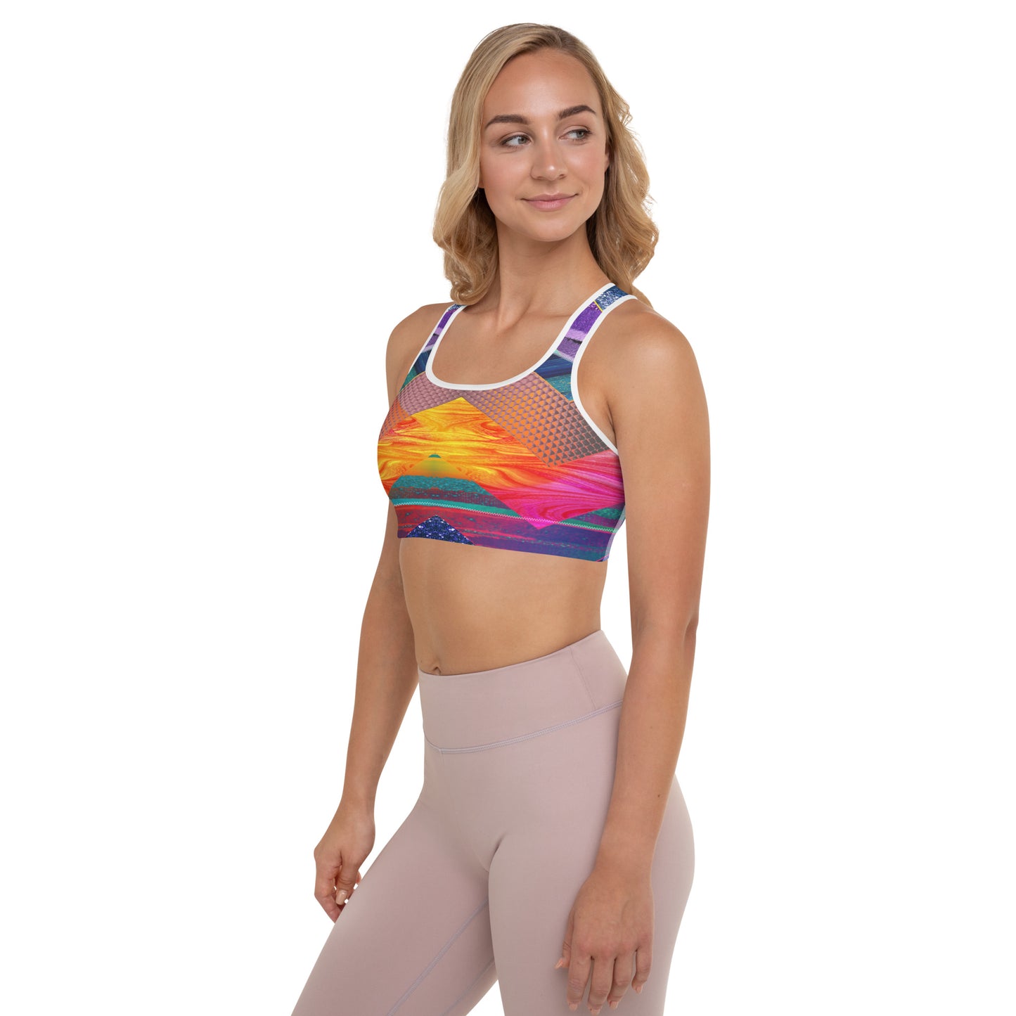 Chevron Padded Sports Bra