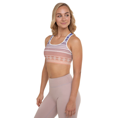 Sunset Tribal Padded Sports Bra