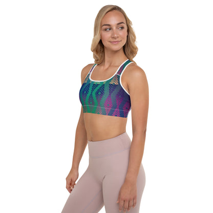 Gradient Tribal Padded Sports Bra