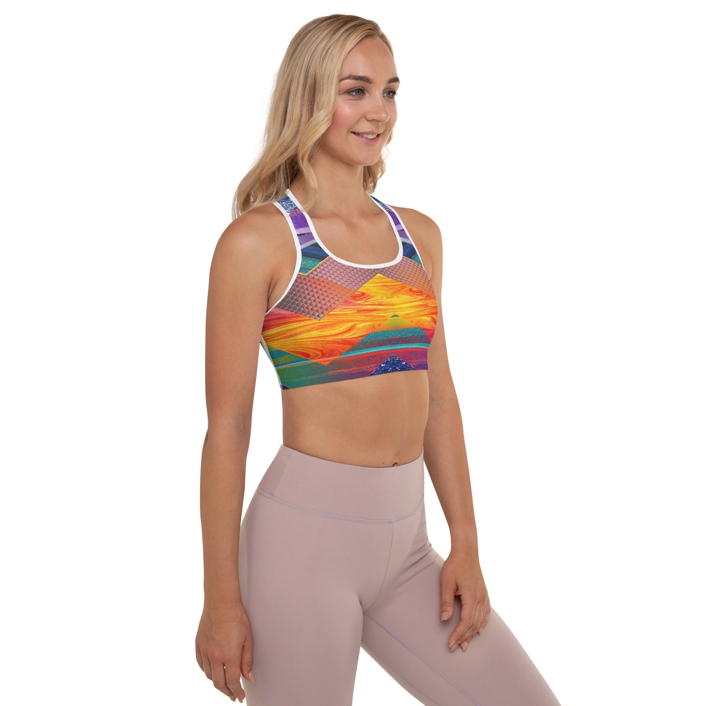 Chevron Padded Sports Bra