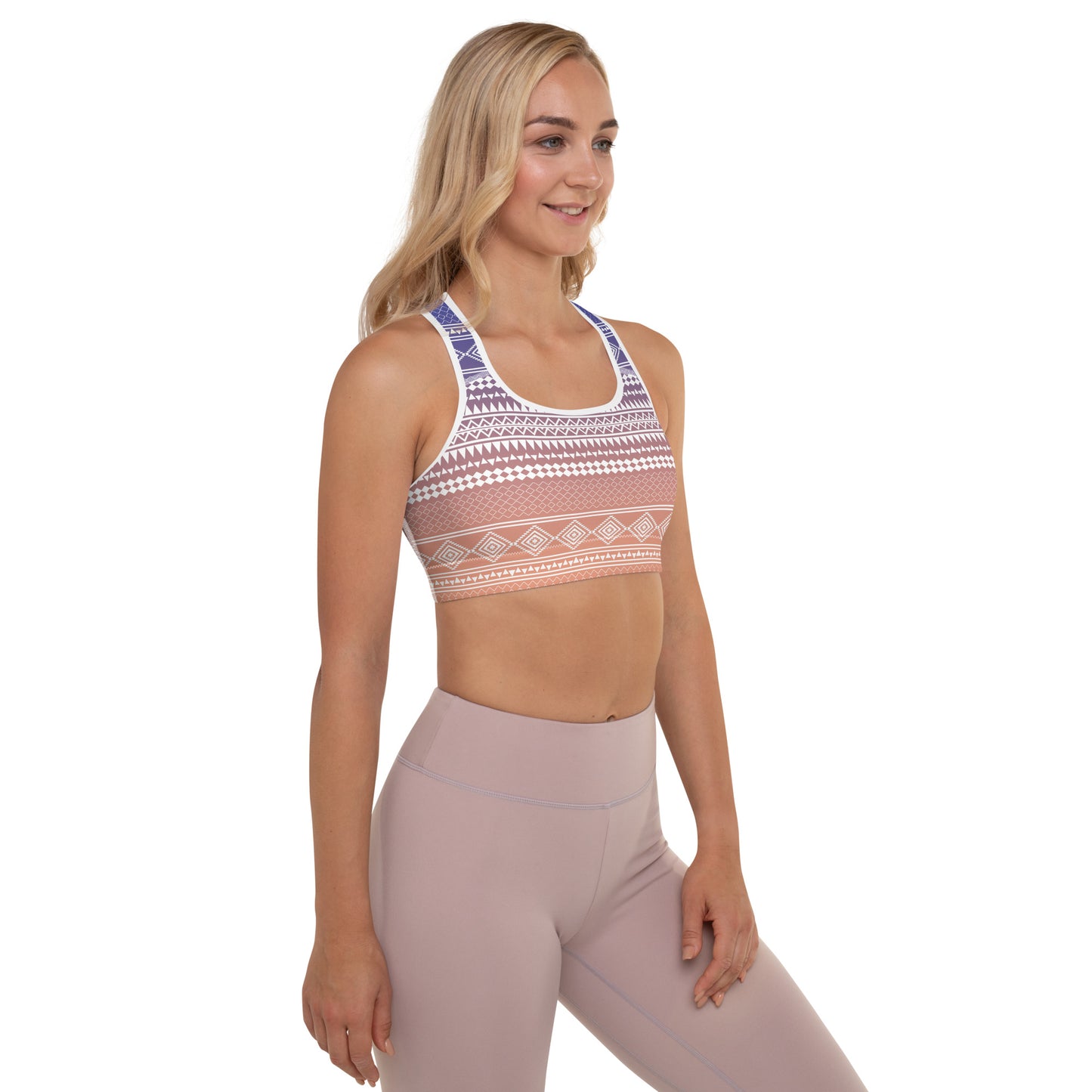 Sunset Tribal Padded Sports Bra