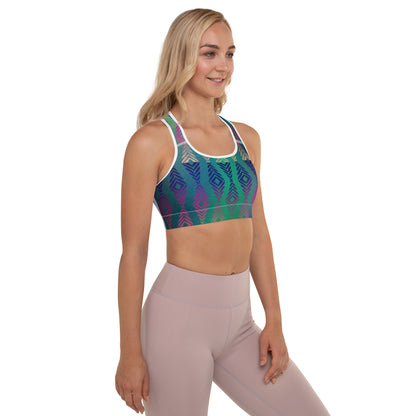 Gradient Tribal Padded Sports Bra