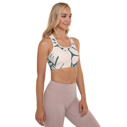 Abstract Dove Padded Sports Bra