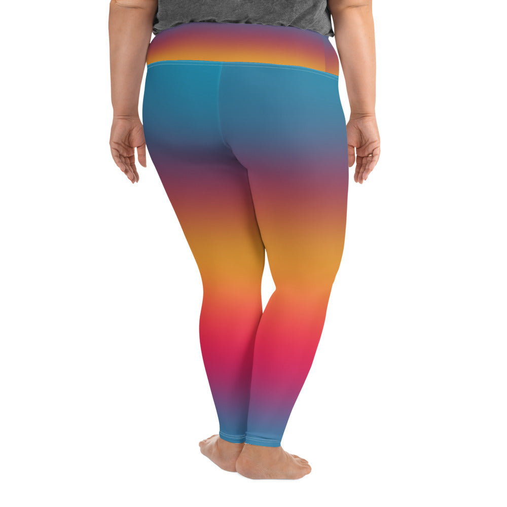 Sunset Gradient Plus Size Leggings