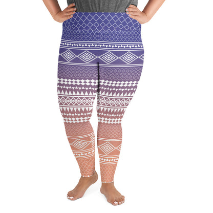 Sunset Tribal Plus Size Leggings