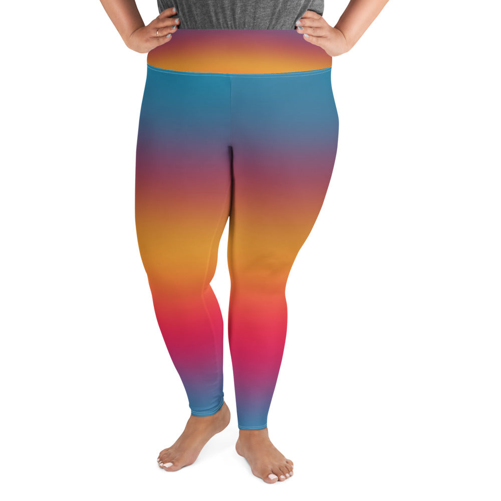 Sunset Gradient Plus Size Leggings