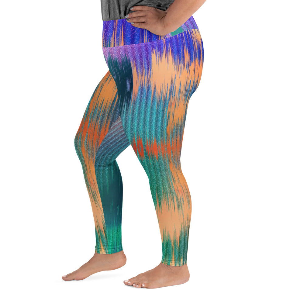 Abstract Sketch Plus Size Leggings