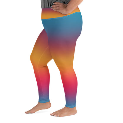 Sunset Gradient Plus Size Leggings