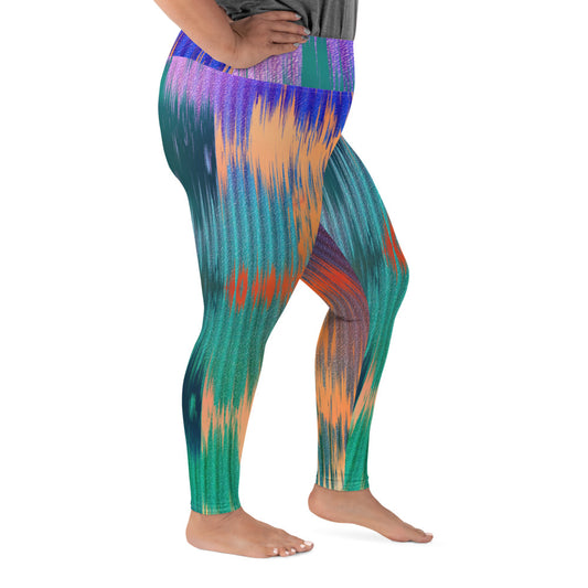 Abstract Sketch Plus Size Leggings