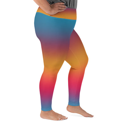 Sunset Gradient Plus Size Leggings