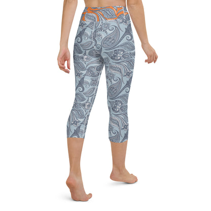 Paisley Yoga Capri Leggings