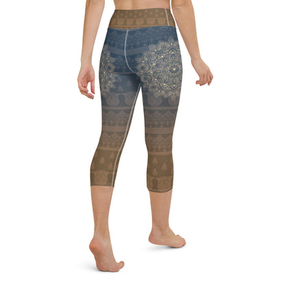 Ombre Mandala Yoga Capri Leggings