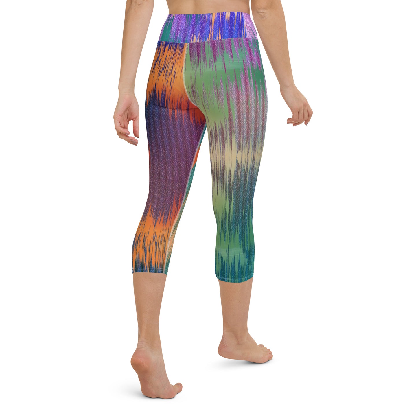 Abstract Sketch Yoga Capri Leggings