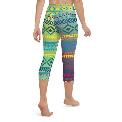 Repeat Tribal Yoga Capri Leggings