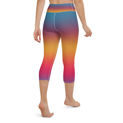 Sunset Gradient Yoga Capri Leggings