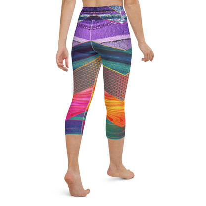 Chevron Yoga Capri Leggings