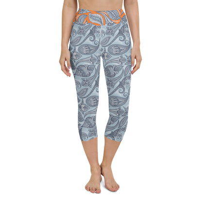 Paisley Yoga Capri Leggings