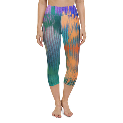 Abstract Sketch Yoga Capri Leggings