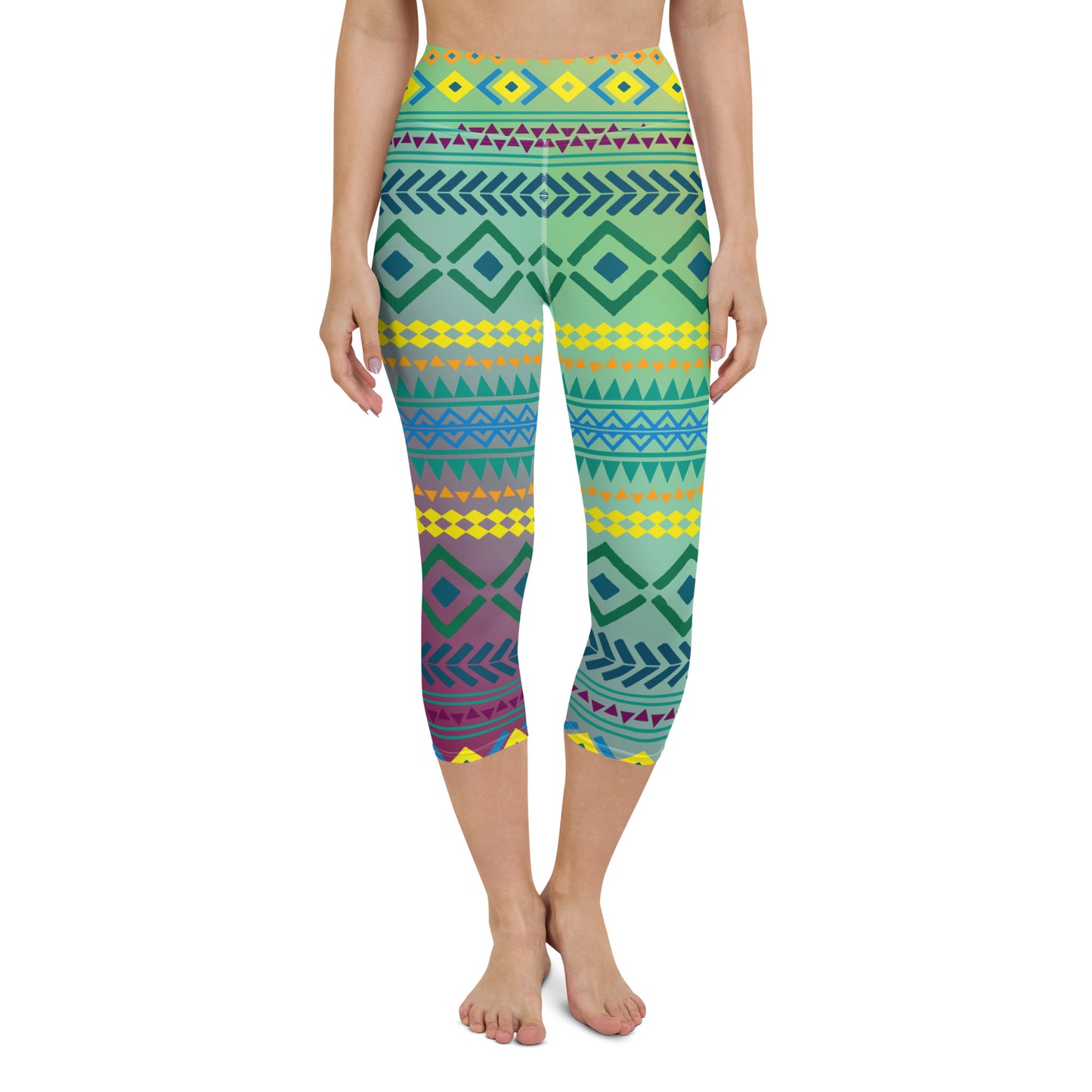 Repeat Tribal Yoga Capri Leggings