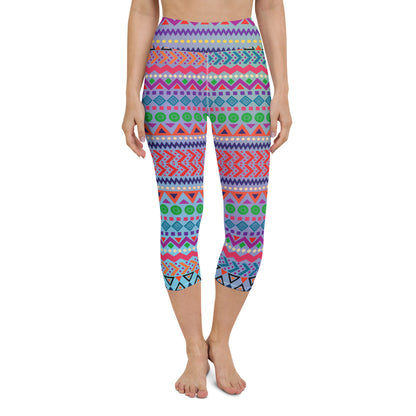 Bold and Bright Yoga Capri Leggings