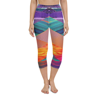 Chevron Yoga Capri Leggings