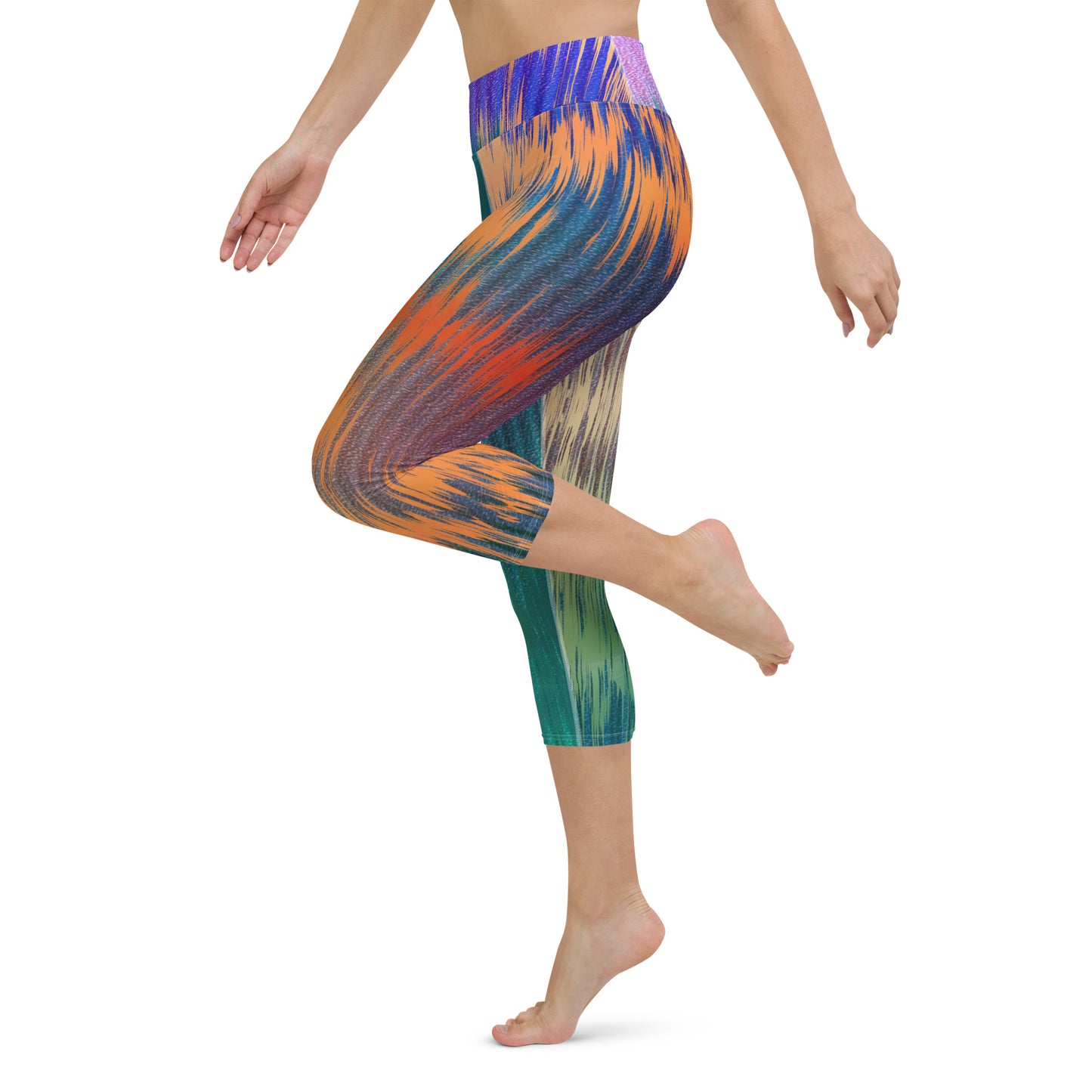 Abstract Sketch Yoga Capri Leggings