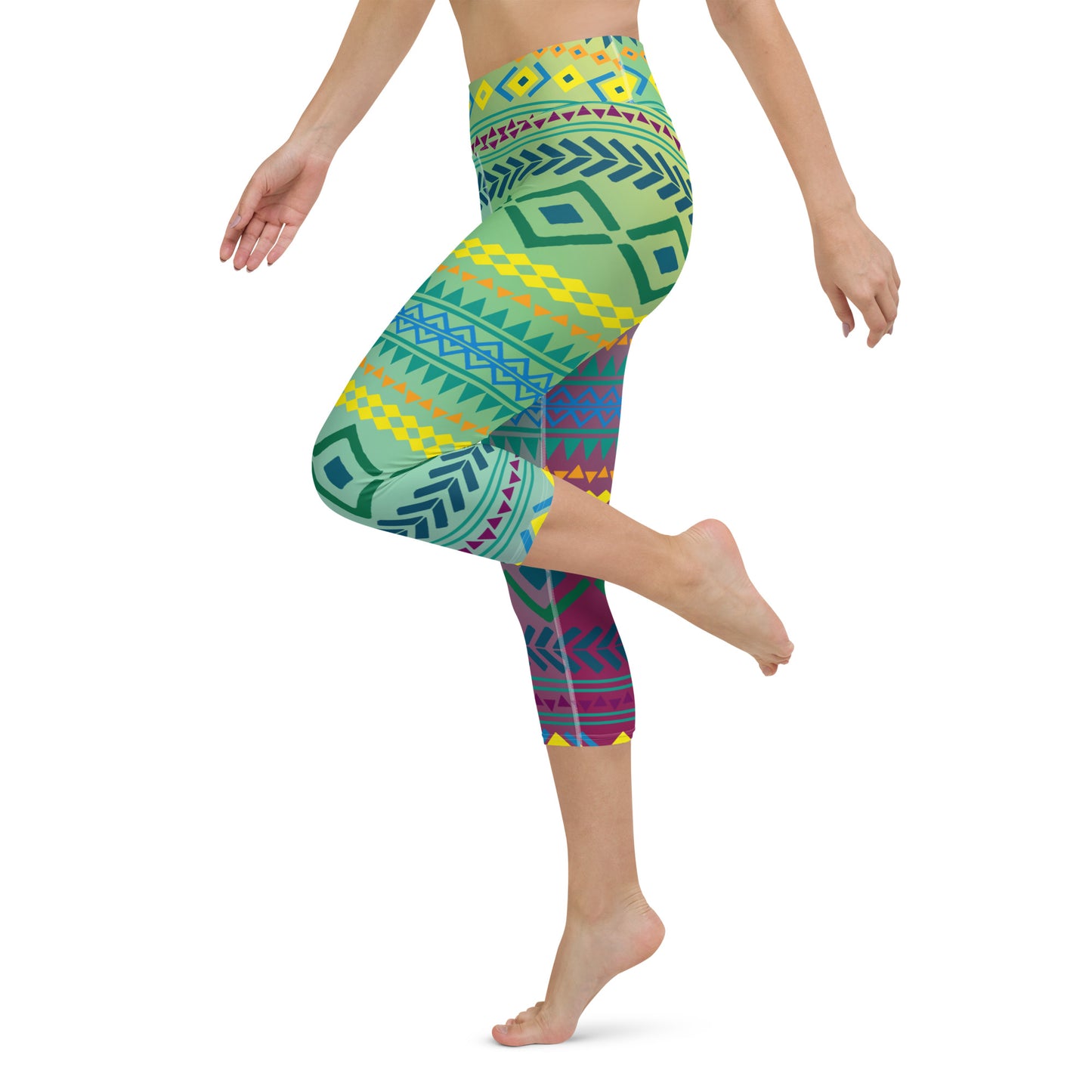 Repeat Tribal Yoga Capri Leggings